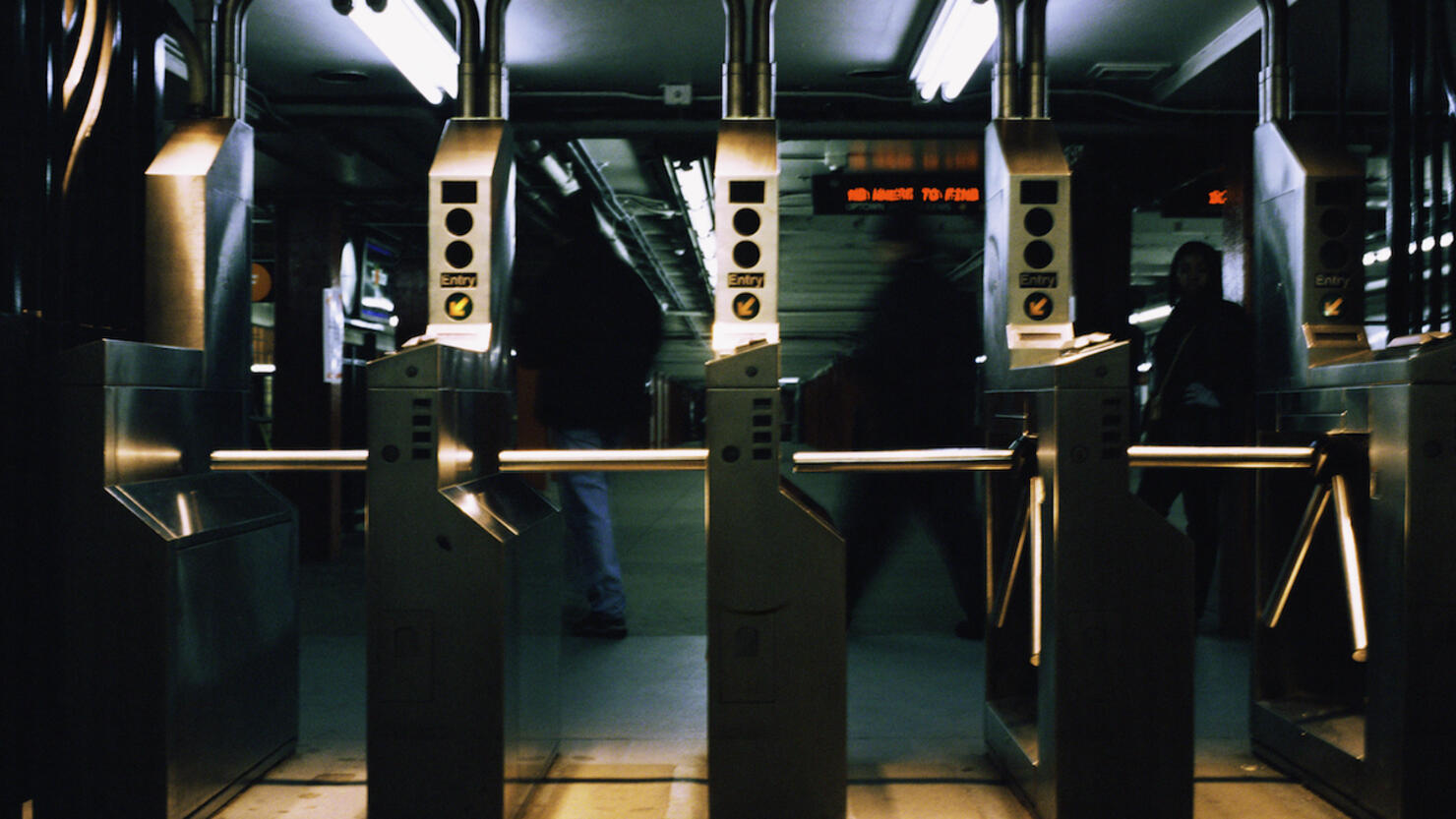 Turnstiles at Subway