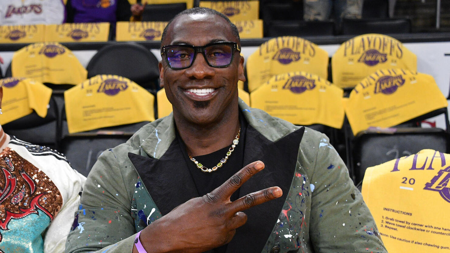 Celebrities At The Los Angeles Lakers Game