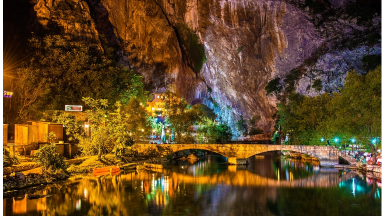 Vrelo Bune, source of the Buna river, in Blagaj