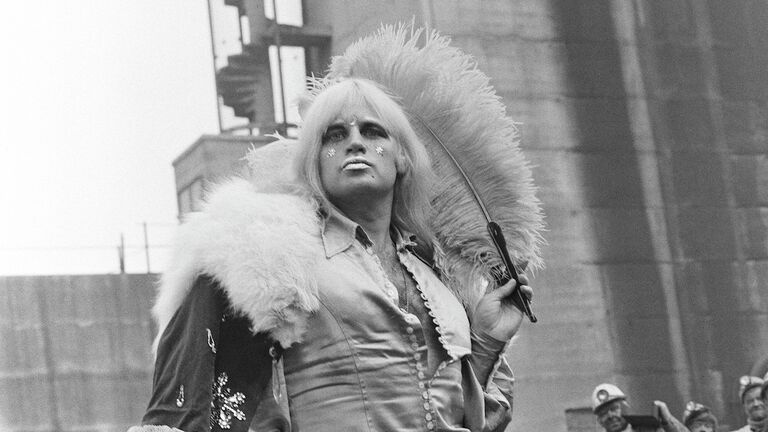 Adrian Street and father, 1974