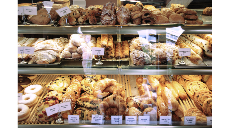 French pastries in shop