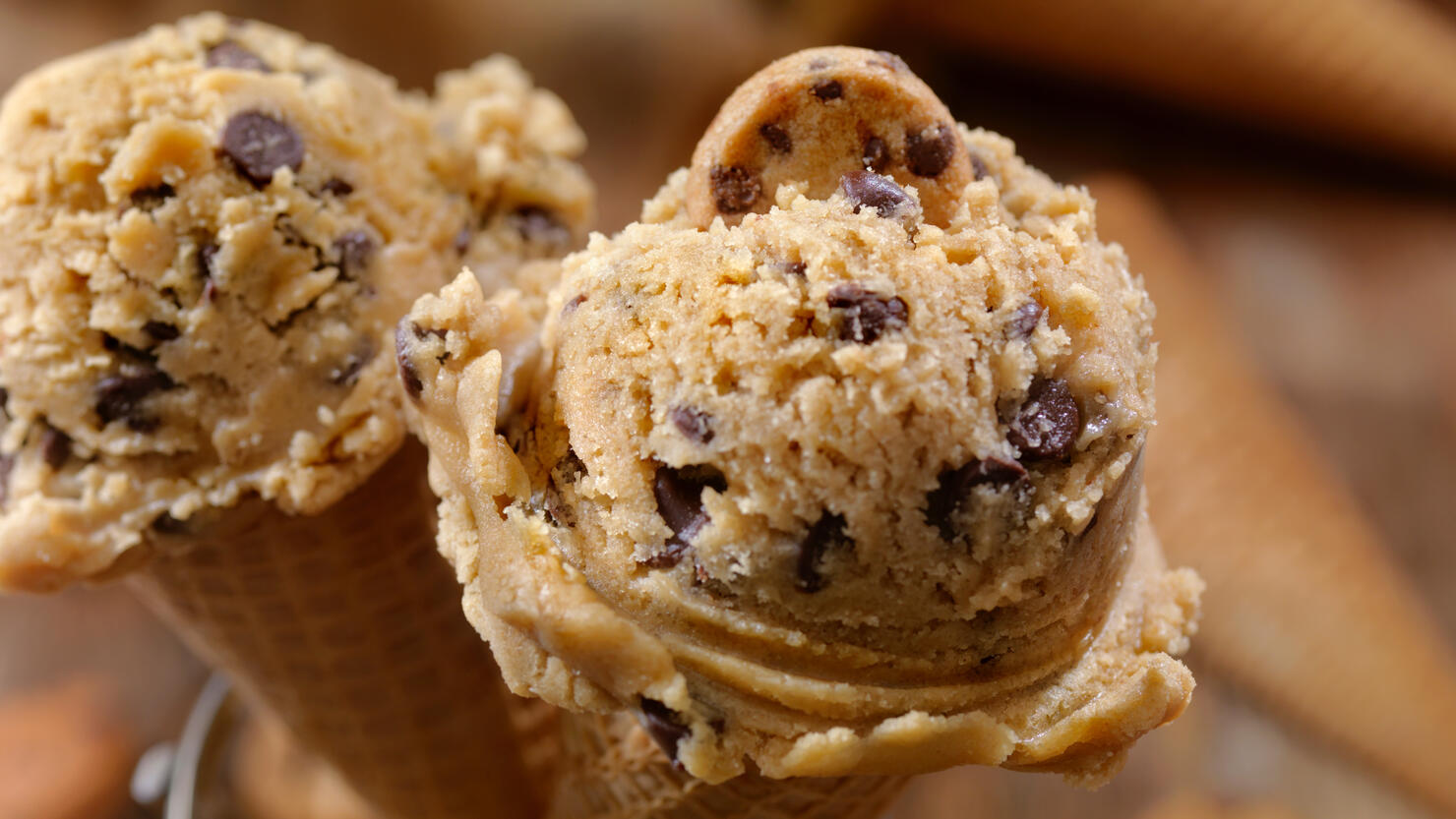 Editable Chocolate Chip Cookie Dough Cone