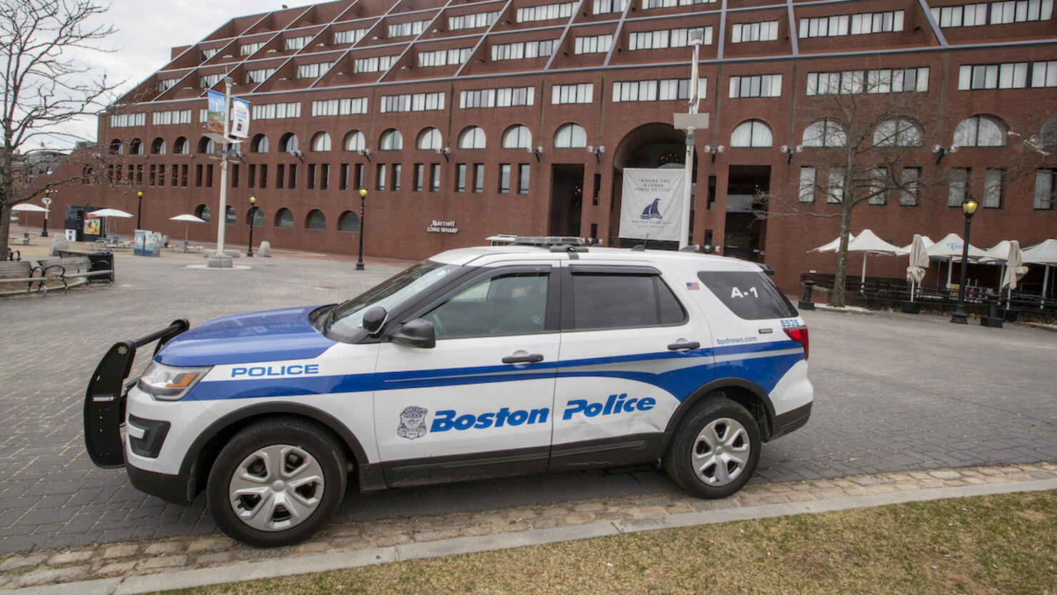 Boston Police Officer Injured Going Down Children's Slide in Viral