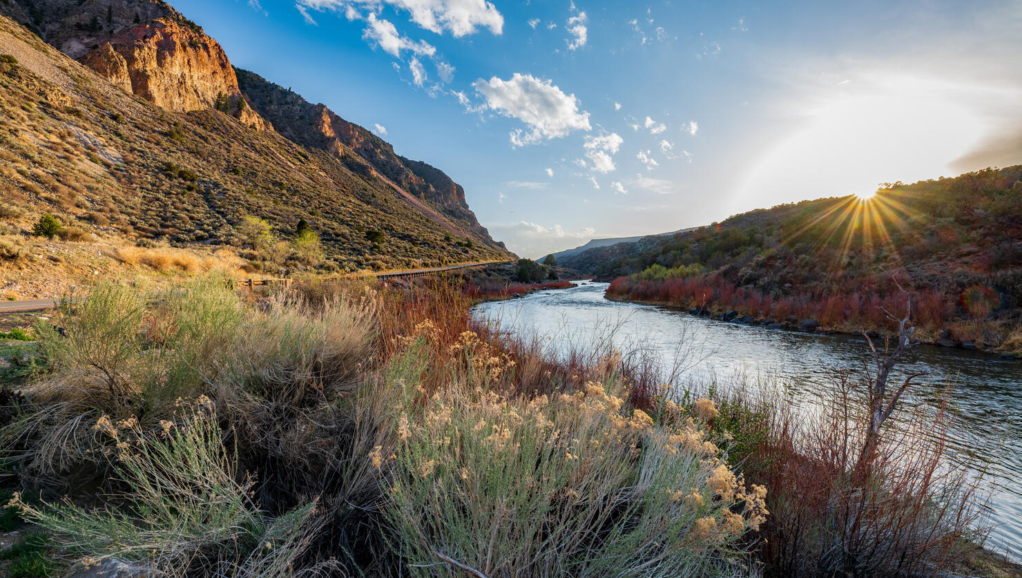 Low Road to Taos Sunset