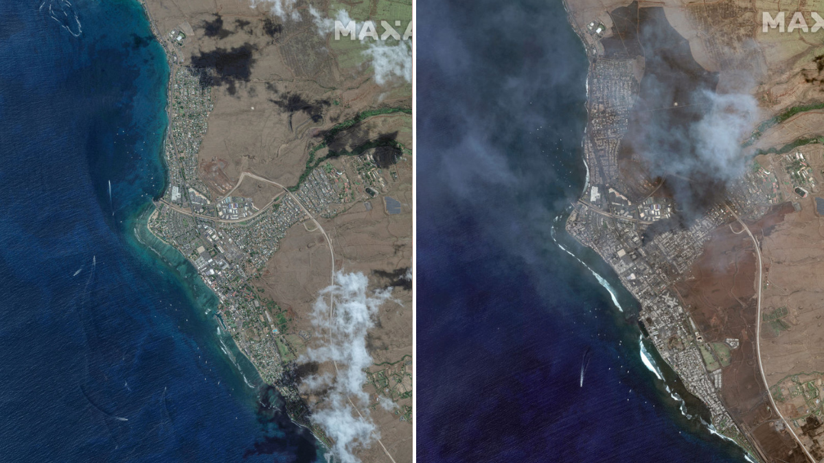 Shocking Before And After Photos Show Maui Wildfire Destruction | IHeart