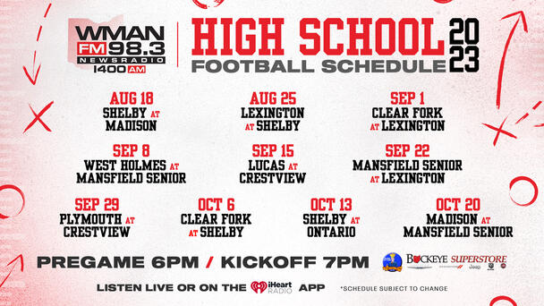 WMAN H. S. Football Schedule