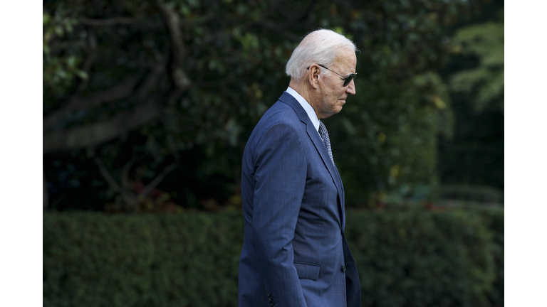 President Biden Departs The White House For Weekend In Delaware