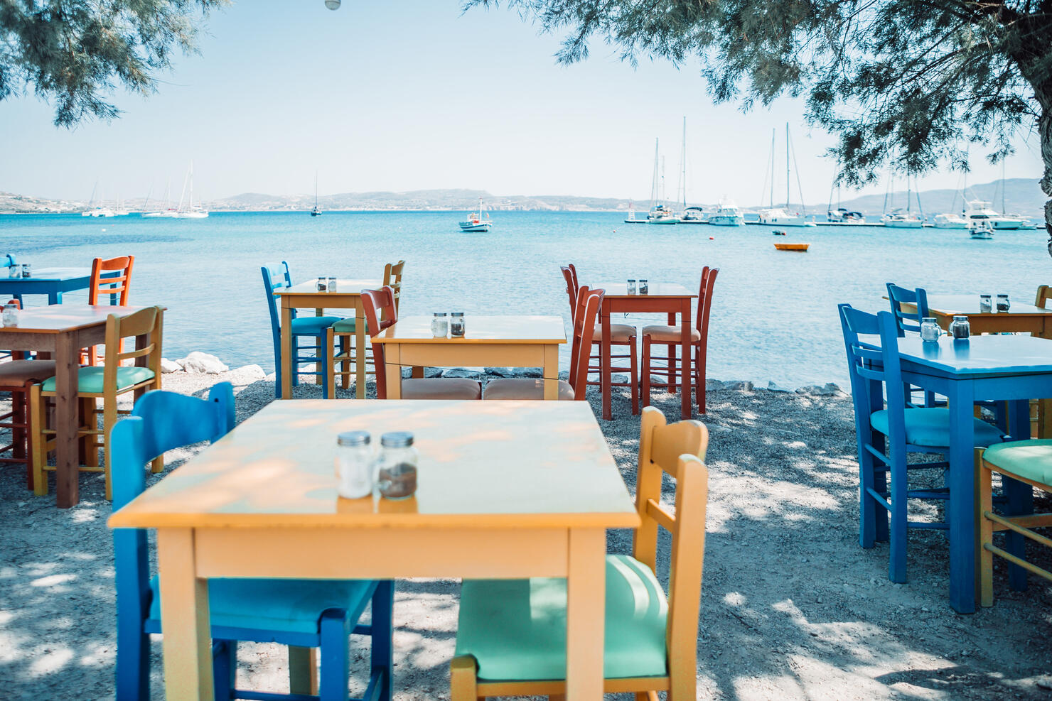 greek tavern in greek island,Greece
