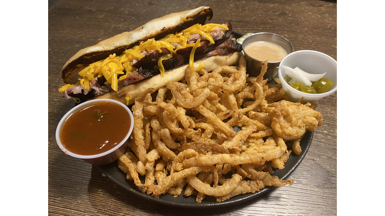 Brisket and Sausage Sandwich