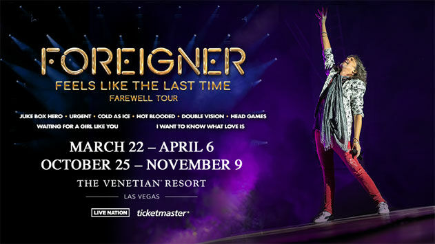 FOREIGNER at The Venetian Theatre in Las Vegas! 
