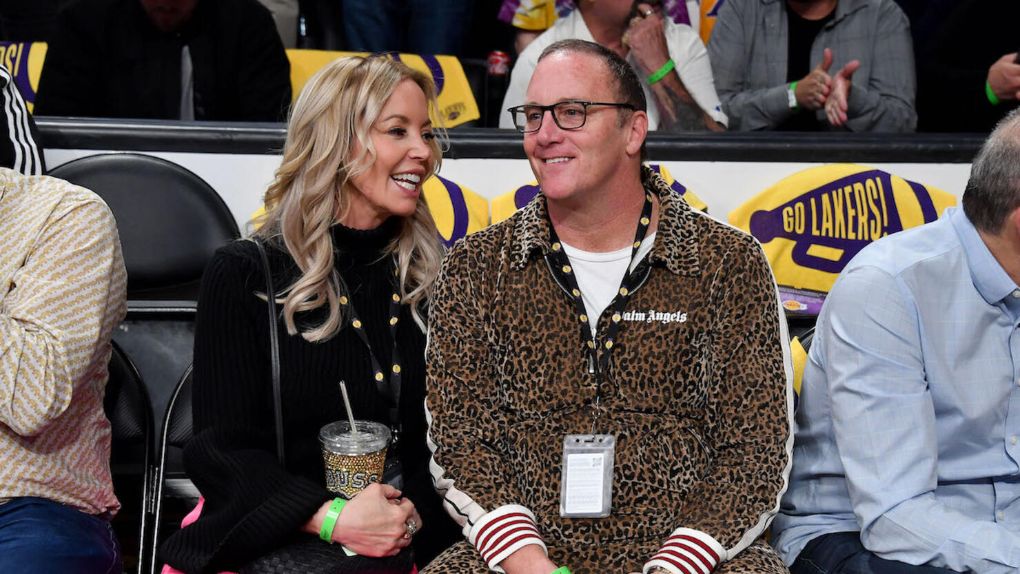 Celebrities At The Los Angeles Lakers Game