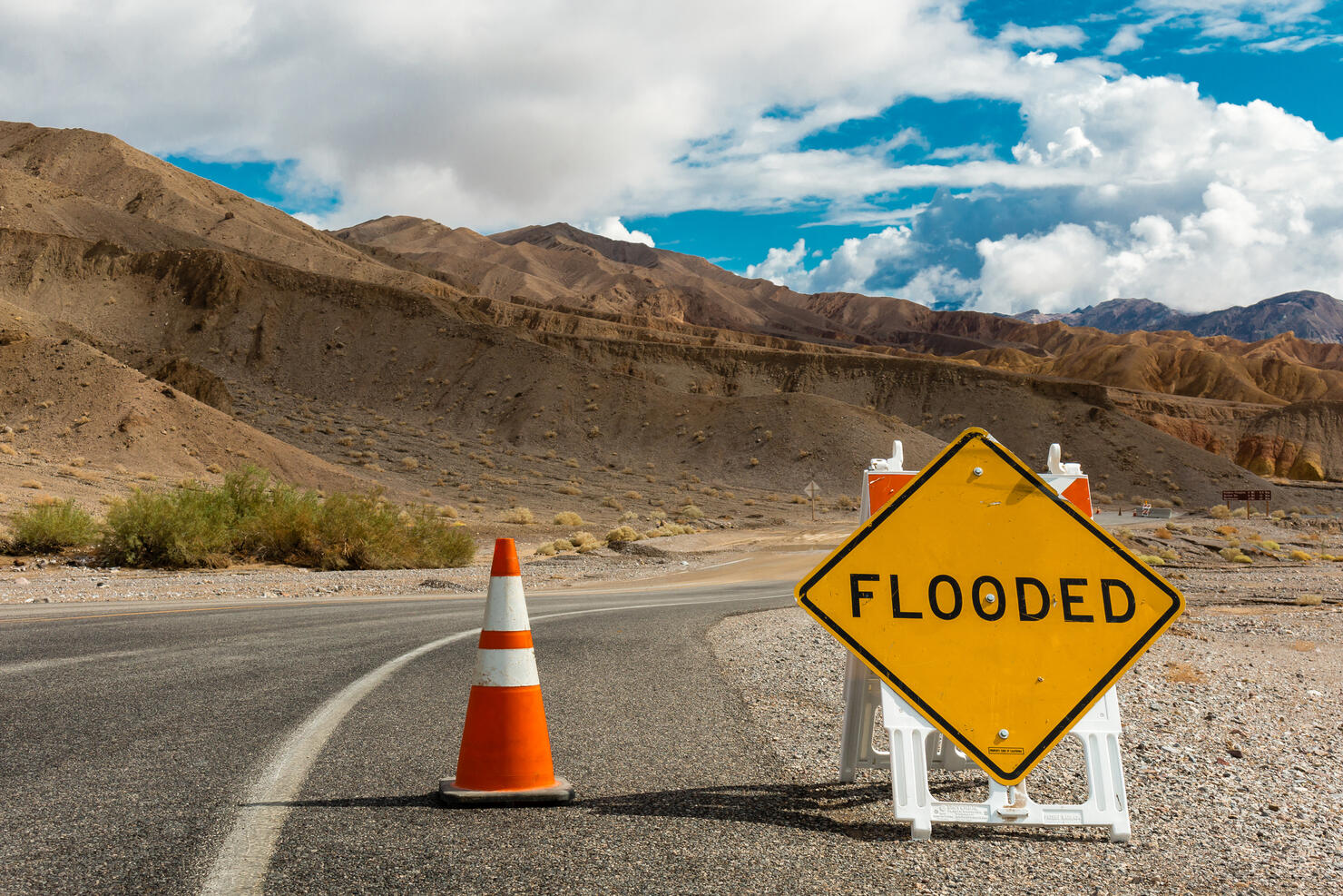 Flooded sign