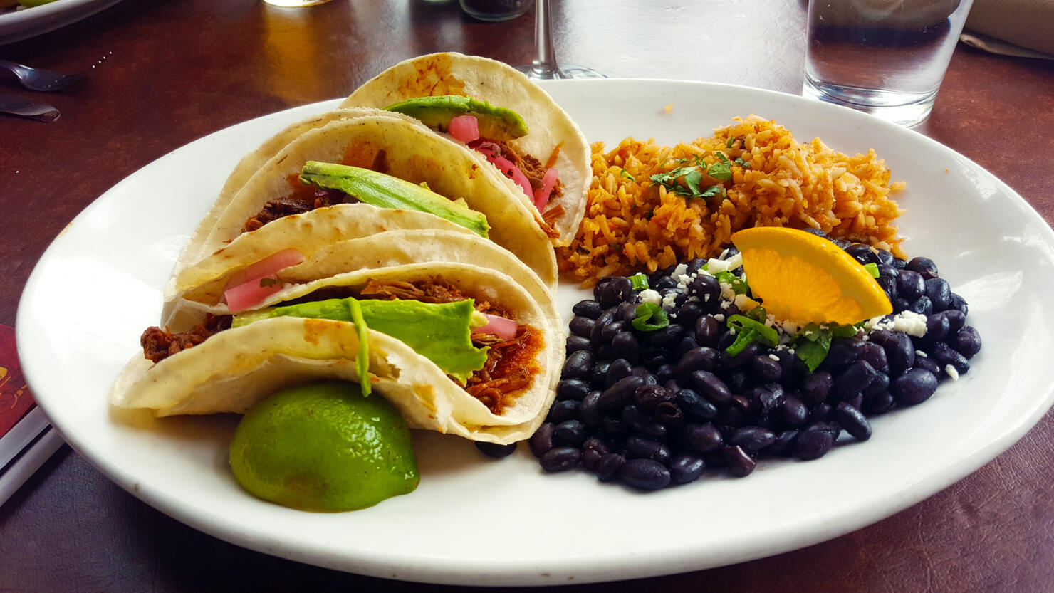 Pork and avocado tacos, Bisbee, Arizona