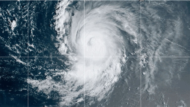 Satellite view of Hurricane Lee