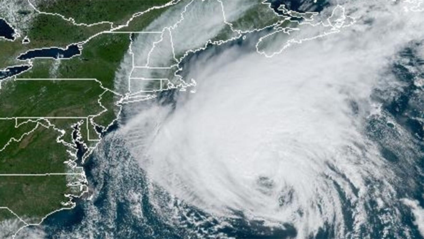 Satellite view of Hurricane Lee