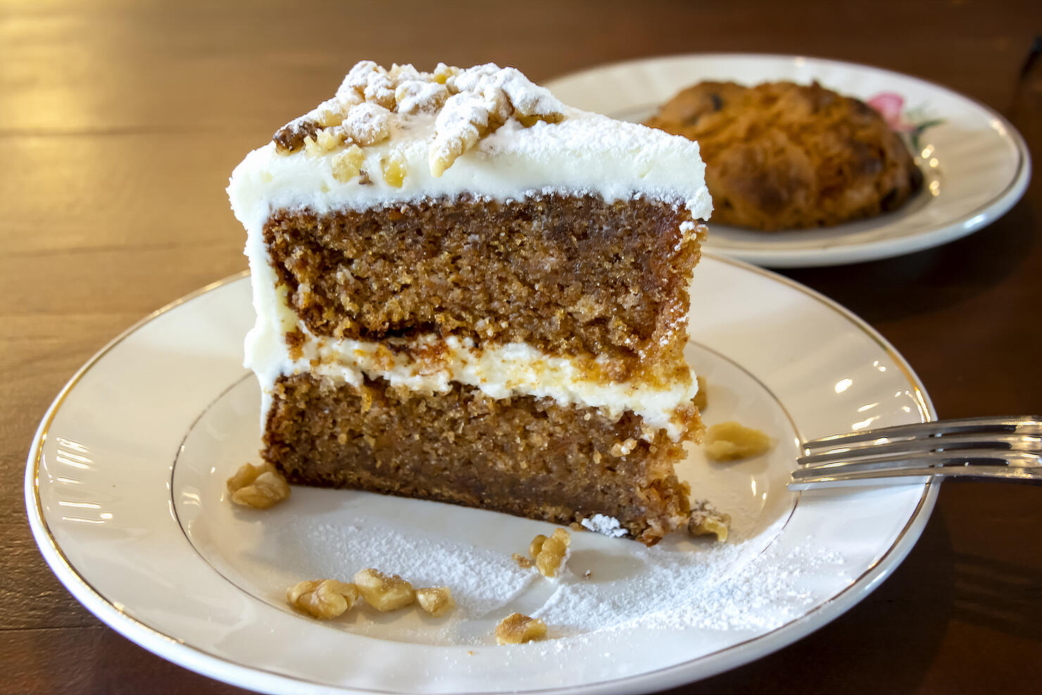 Delicious carrot cake for snack with coffee.