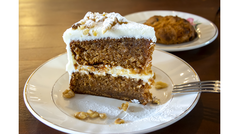 Delicious carrot cake for snack with coffee.