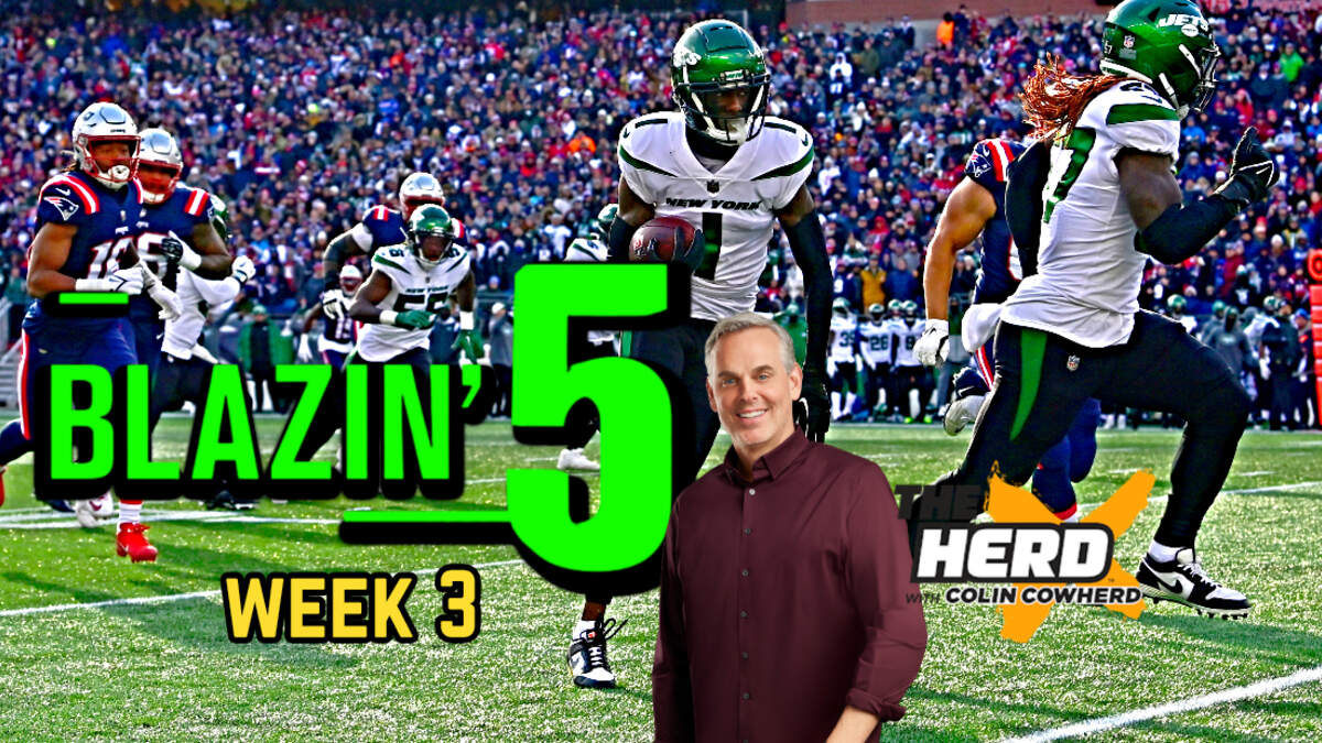 Blazing Five: Colin Cowherd Gives His 5 Best NFL Bets For Week 3 (Sep. 24)