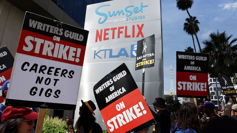 Writers Guild Members Man Picket Lines As Labor Talks Continue