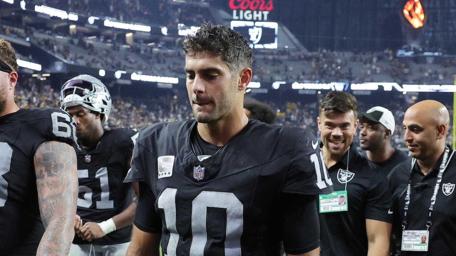 Raiders news: Jimmy Garoppolo is in NFL's concussion protocol