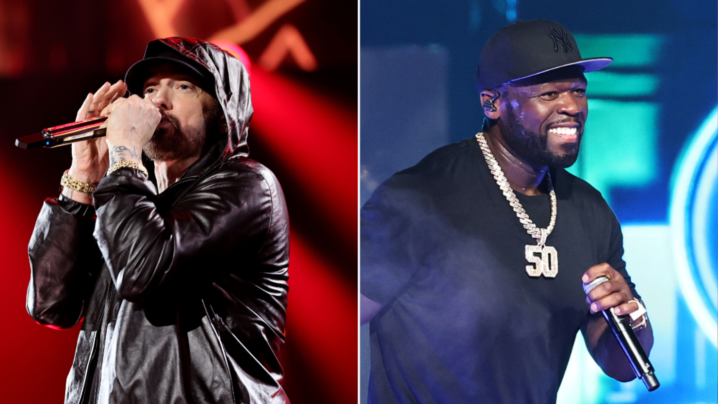 Eminem, 50 Cent Perform 'Crack a Bottle' at Michigan Show: Watch