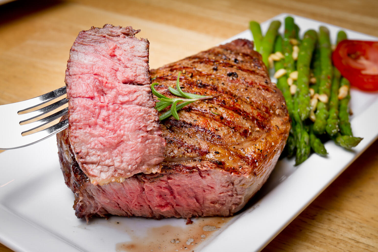 Big Rib Eye Steak With Bite Cut Out