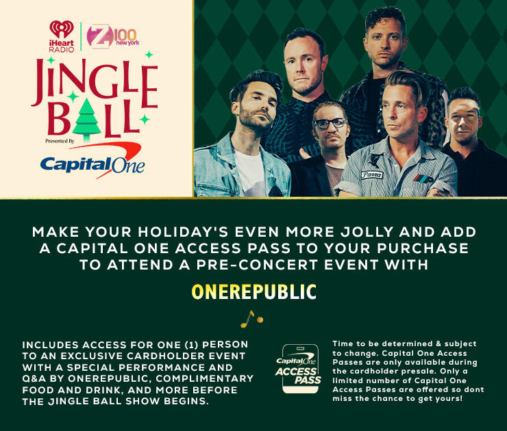 Add a Capital One Access Pass to your purchase to attend an exclusive cardholder event with OneRepublic