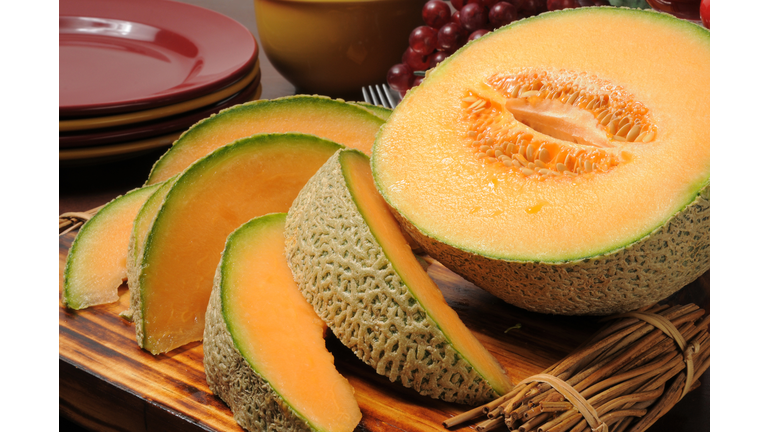 Fresh slice canteloupe