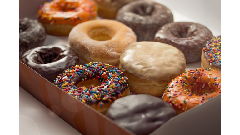 One Dozen Glazed Donuts in a Box