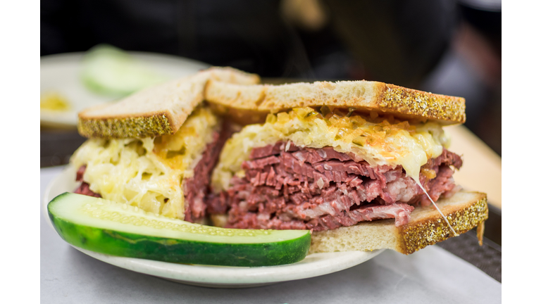 Reuben Sandwhich with Pickle