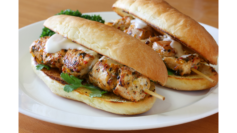 chicken spiedie sandwich