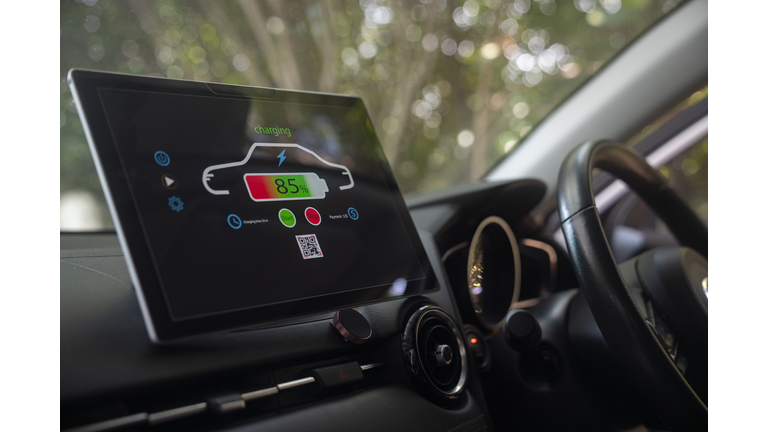 Electric Car, Battery, Car, Device Screen, Charging,