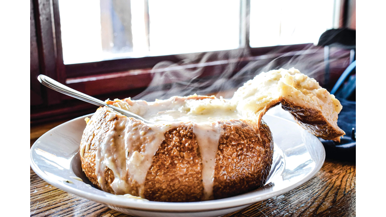 Sourdough Bowl of Clam Chowder