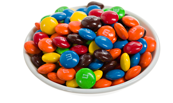 Bowl Of m&m's.