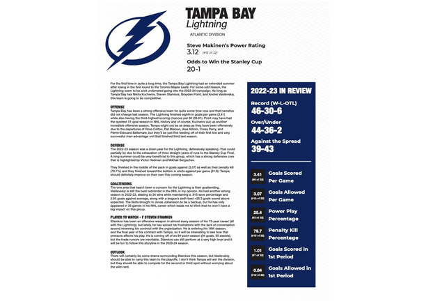 2023 NHL Betting Guide - 6