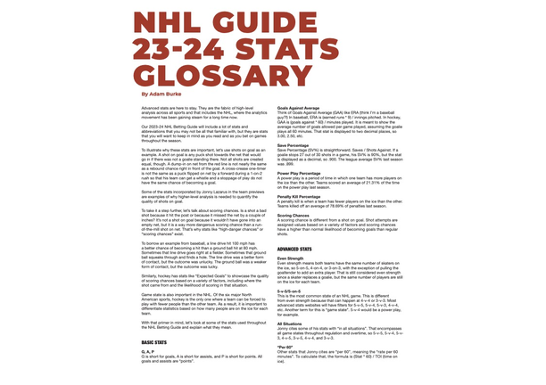 2023 NHL Betting Guide - 2