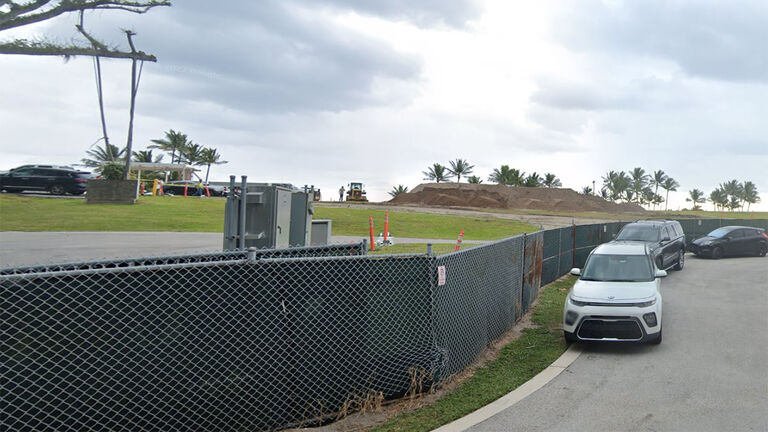 The site of a proposed $1 billion mega-estate in Palm Beach, Florida
