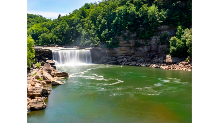 Cumberland Falls, a Waterfall in the Kentucky Daniel Boone National Forest