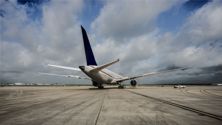 Aircraft being prepared for take off