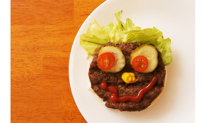 Hamburger with a Funny Face