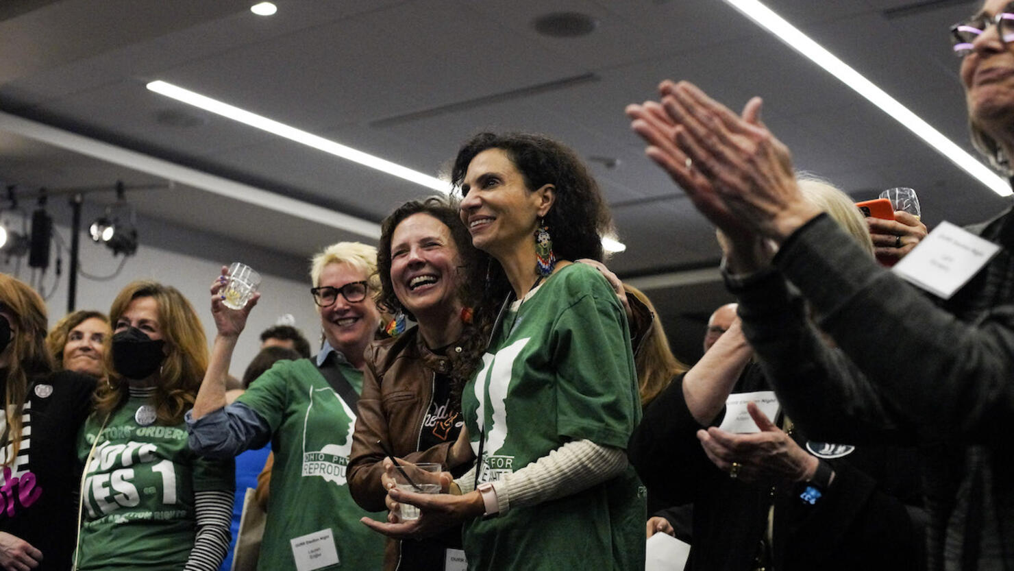 Abortions Rights Group Gathers To Watch Election Results In Ohio