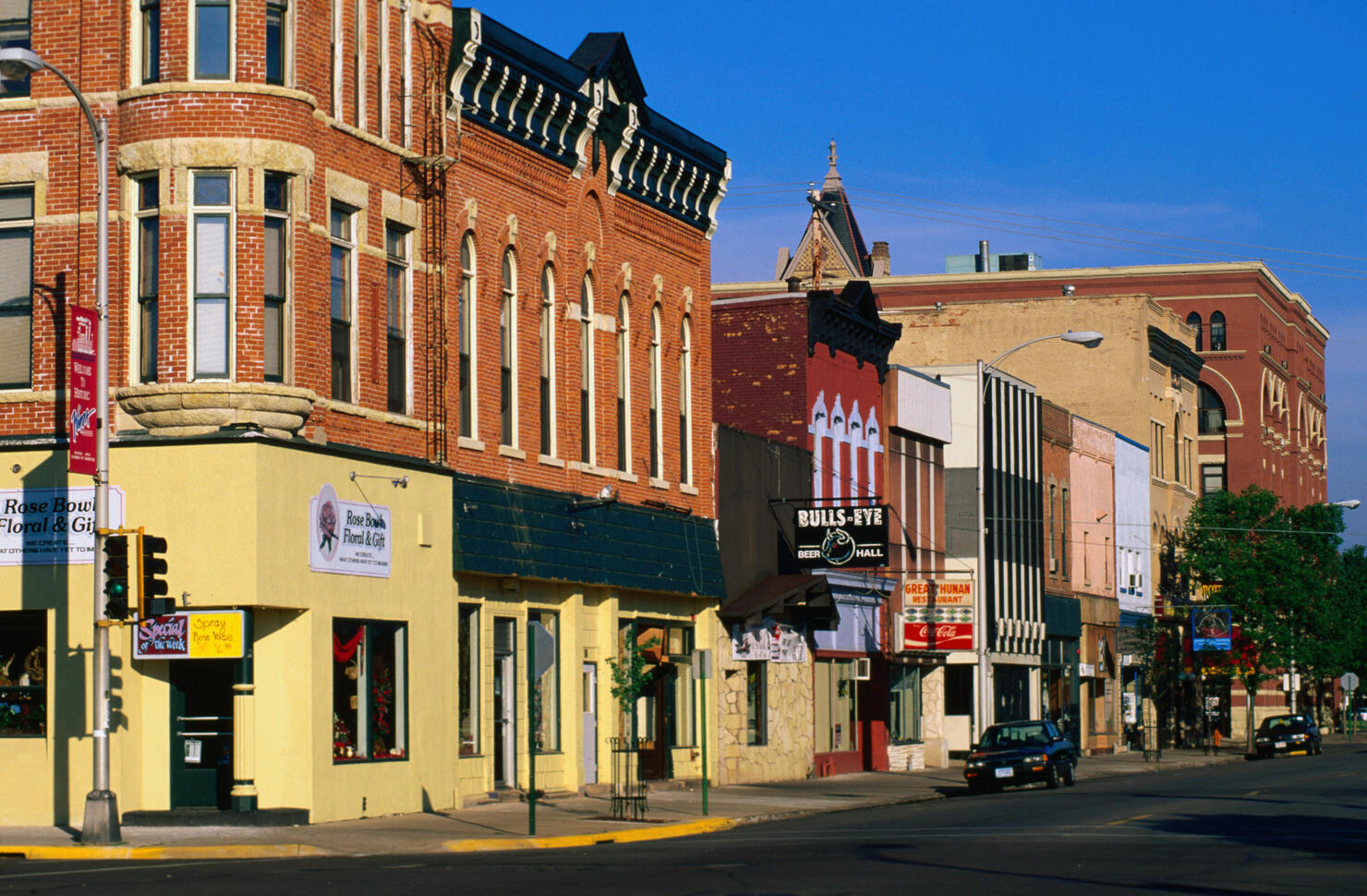 Historic buildings in the former port town of Winona