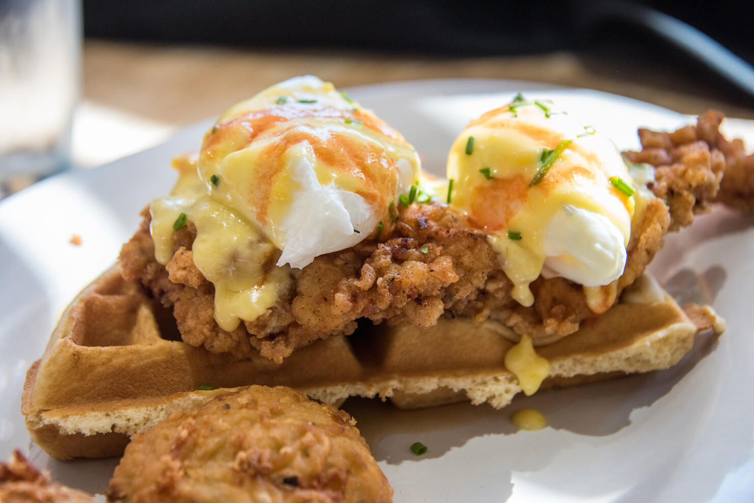 Chicken & Waffles Benedict