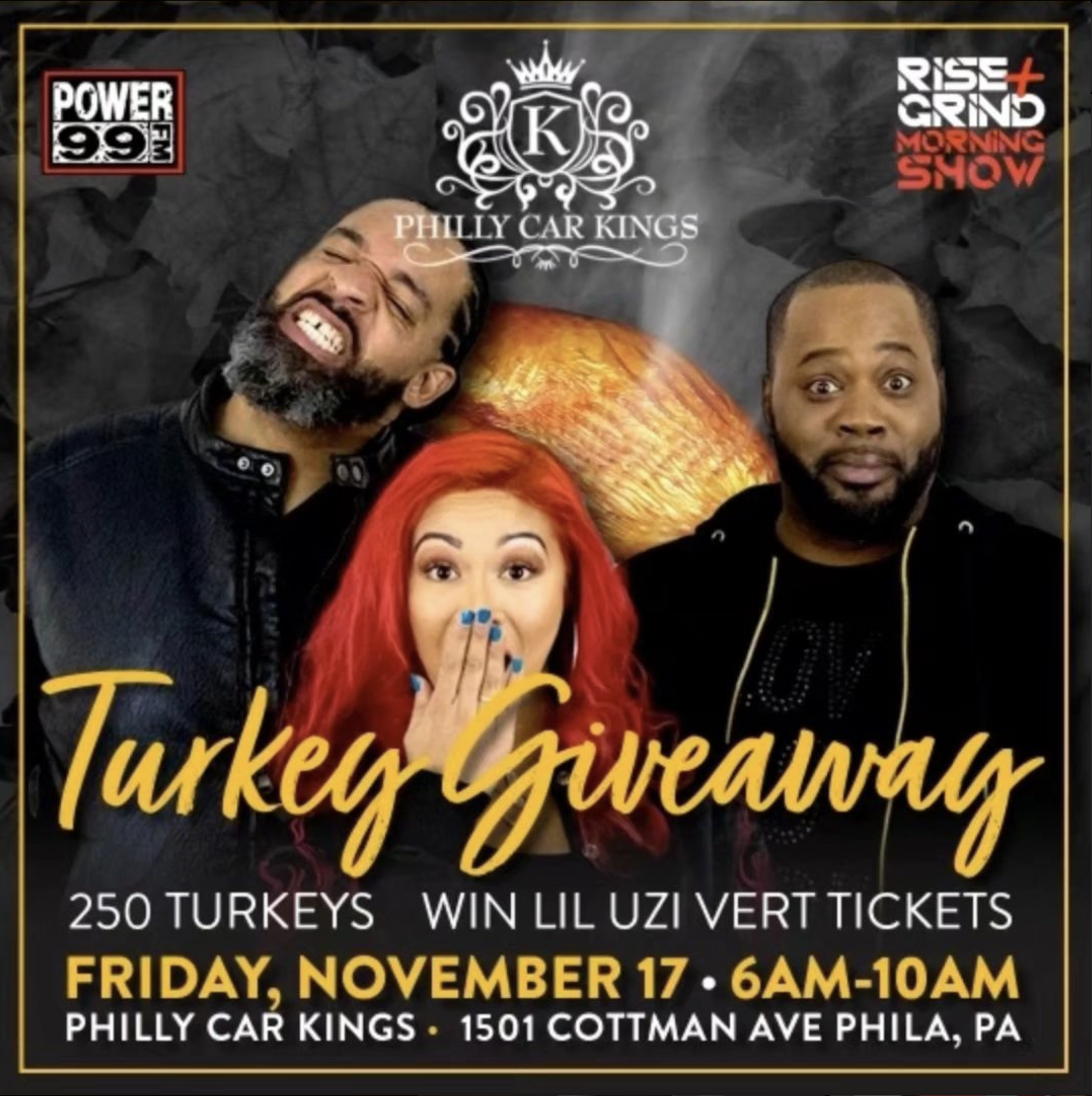 Rise N Grind Turkey Giveaway @ Philly Car Kings | Power 99