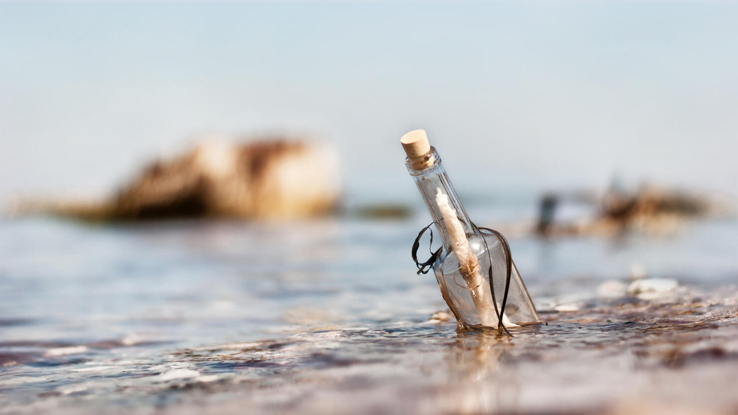 Message in a bottle from a police officer named sting
