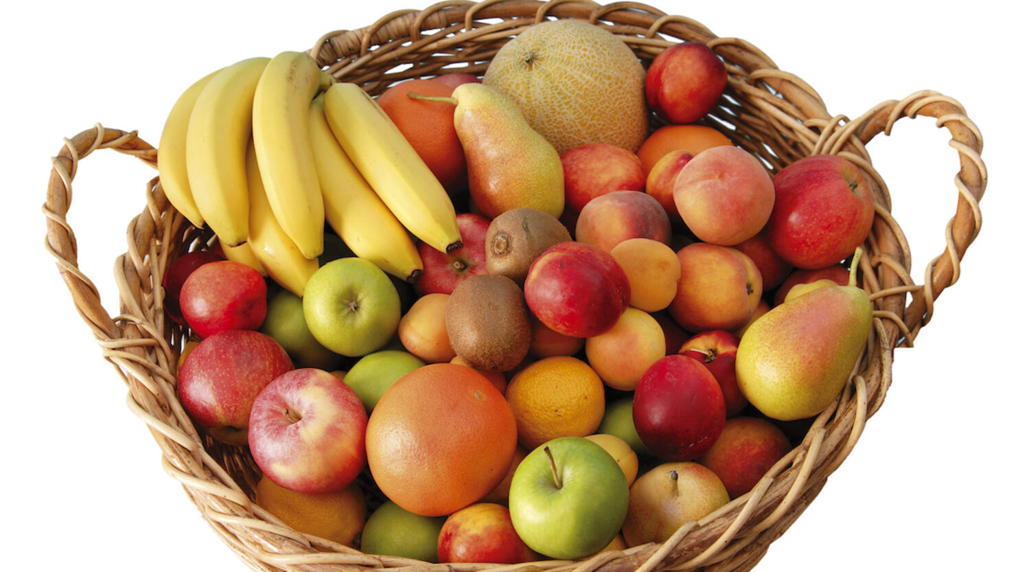 Fruit basket, elevated view