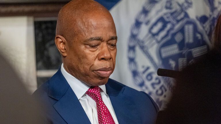 New York City Mayor Eric Adams Holds News Conference Amid Growing Legal Issues