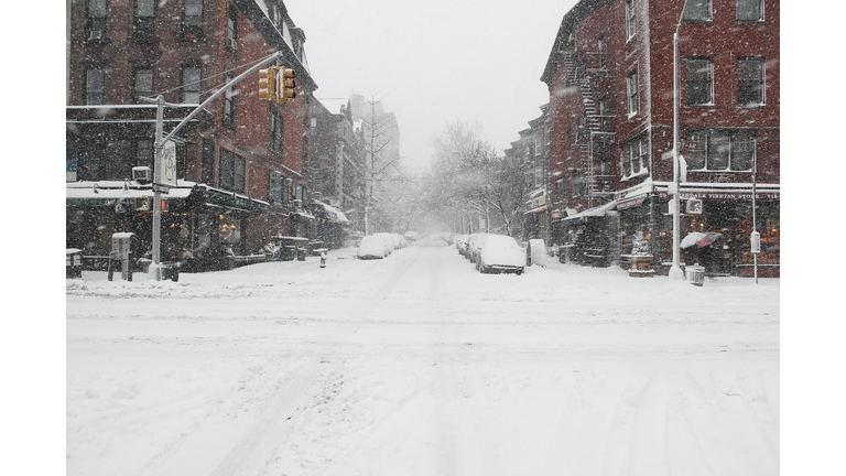 Snow Covered Intersection