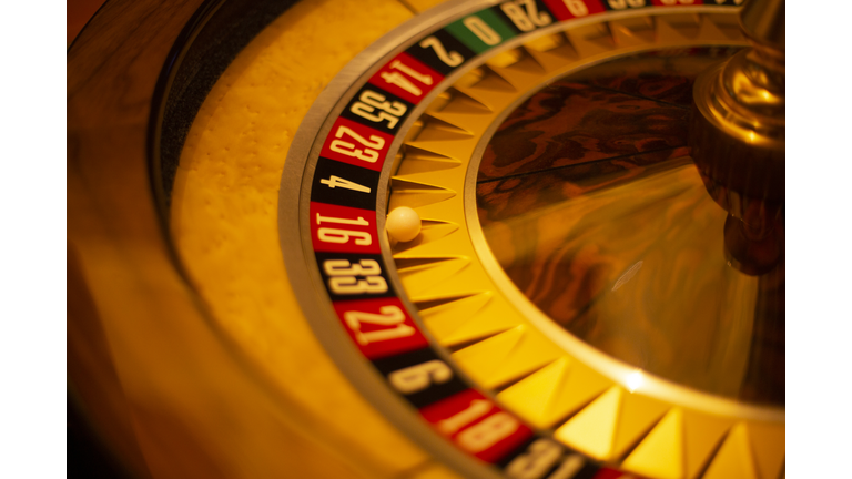 Close up roulette wheel