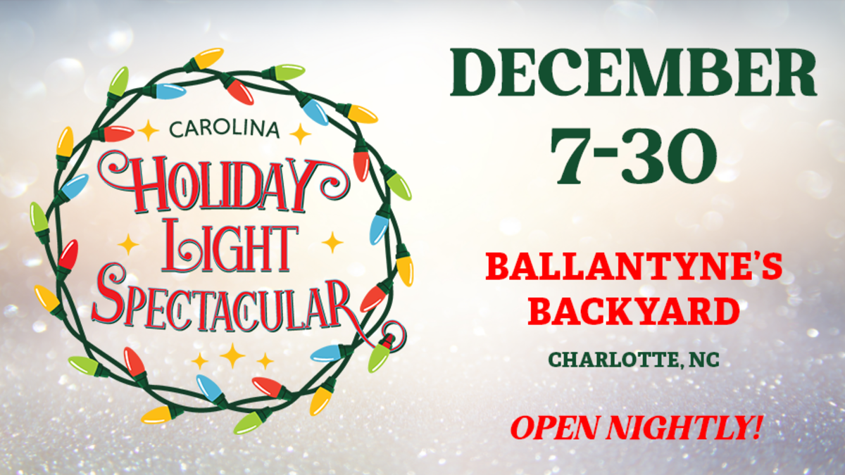 Ballantyne's Backyard Carolina Holiday Light Spectacular! 102.9 The Lake